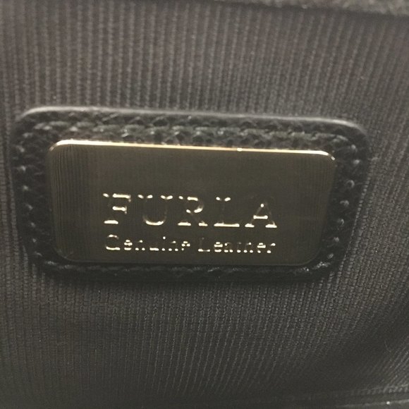 Furla Metropolis Shoulder Bag Chain Shoulder Mini Bag Leather Black - Picture 8 of 9
